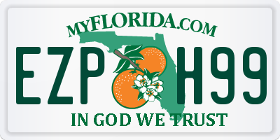 FL license plate EZPH99