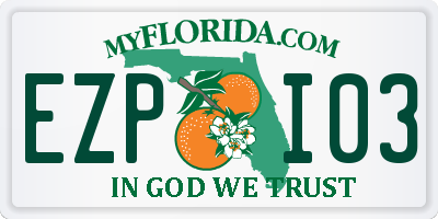 FL license plate EZPI03