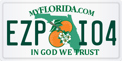 FL license plate EZPI04