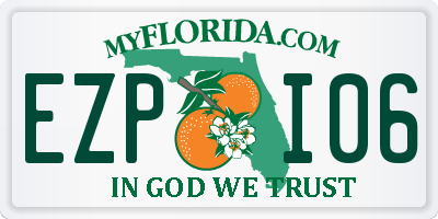 FL license plate EZPI06