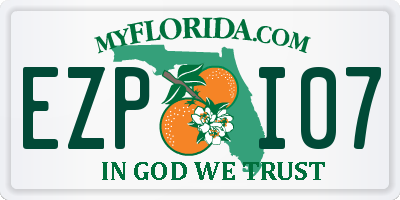 FL license plate EZPI07