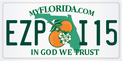 FL license plate EZPI15