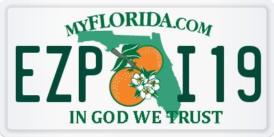 FL license plate EZPI19