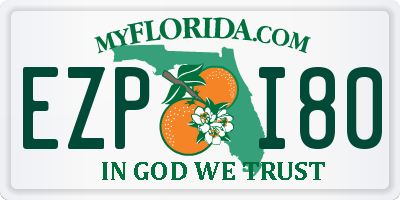 FL license plate EZPI80