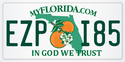 FL license plate EZPI85