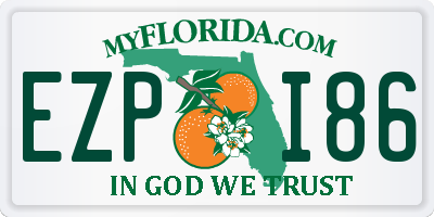 FL license plate EZPI86