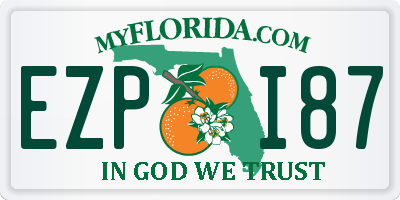 FL license plate EZPI87