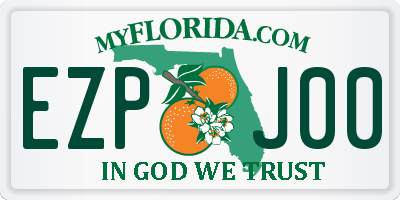 FL license plate EZPJ00