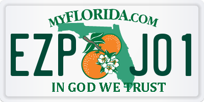 FL license plate EZPJ01