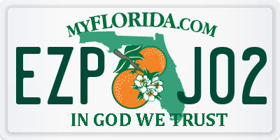 FL license plate EZPJ02