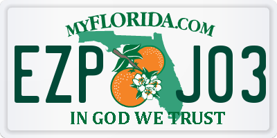 FL license plate EZPJ03
