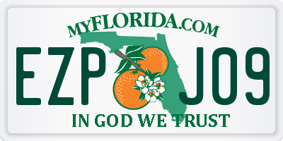 FL license plate EZPJ09