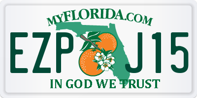 FL license plate EZPJ15