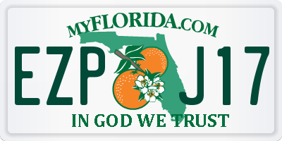 FL license plate EZPJ17
