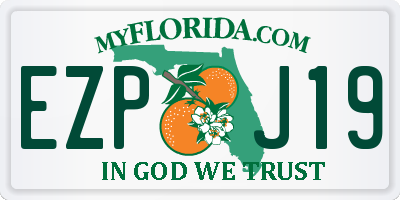 FL license plate EZPJ19