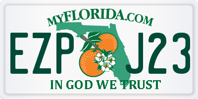 FL license plate EZPJ23