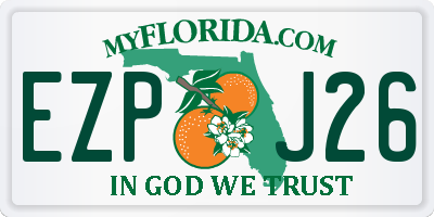 FL license plate EZPJ26