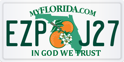 FL license plate EZPJ27