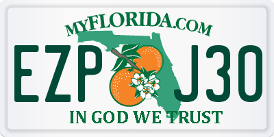FL license plate EZPJ30