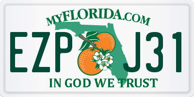 FL license plate EZPJ31