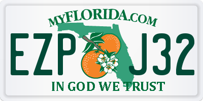 FL license plate EZPJ32