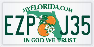 FL license plate EZPJ35