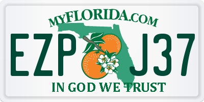 FL license plate EZPJ37