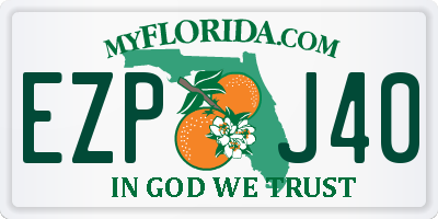 FL license plate EZPJ40