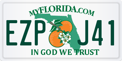 FL license plate EZPJ41