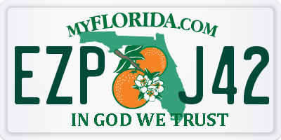 FL license plate EZPJ42