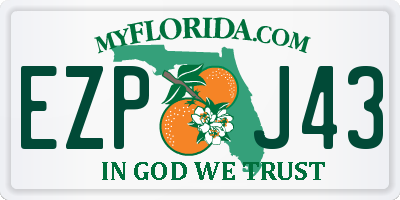 FL license plate EZPJ43