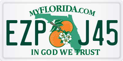 FL license plate EZPJ45