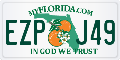 FL license plate EZPJ49