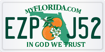 FL license plate EZPJ52