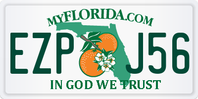 FL license plate EZPJ56