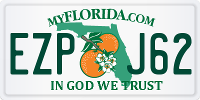 FL license plate EZPJ62
