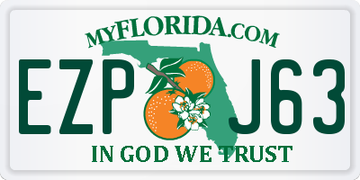 FL license plate EZPJ63