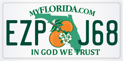 FL license plate EZPJ68