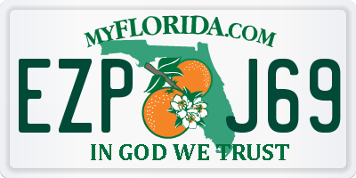 FL license plate EZPJ69