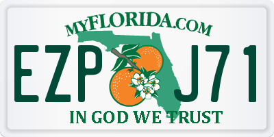 FL license plate EZPJ71