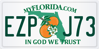 FL license plate EZPJ73