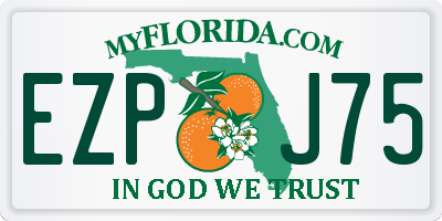 FL license plate EZPJ75