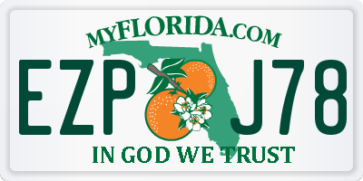 FL license plate EZPJ78
