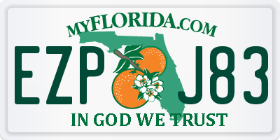FL license plate EZPJ83