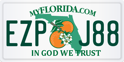 FL license plate EZPJ88