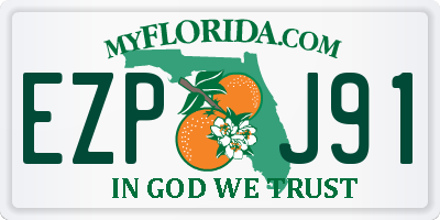 FL license plate EZPJ91