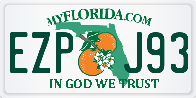 FL license plate EZPJ93