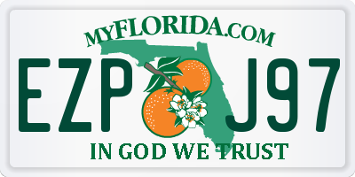 FL license plate EZPJ97