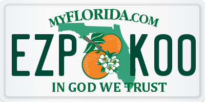 FL license plate EZPK00