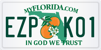 FL license plate EZPK01